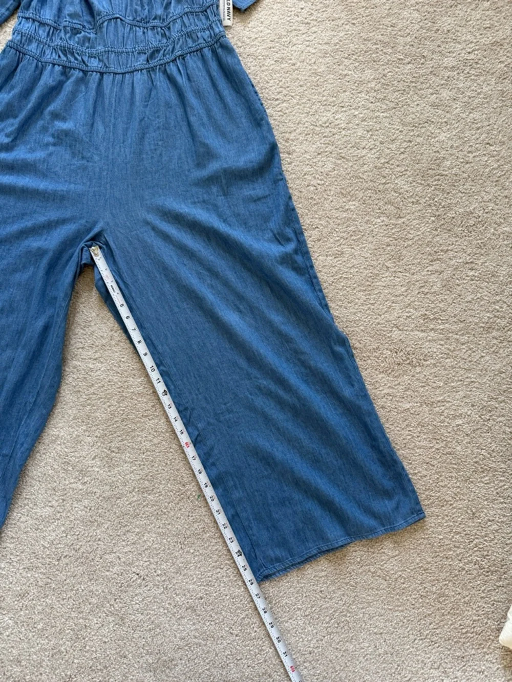 Old Navy Light Blue Denim Jumpsuit with Wide Legs - Picture 4 of 10